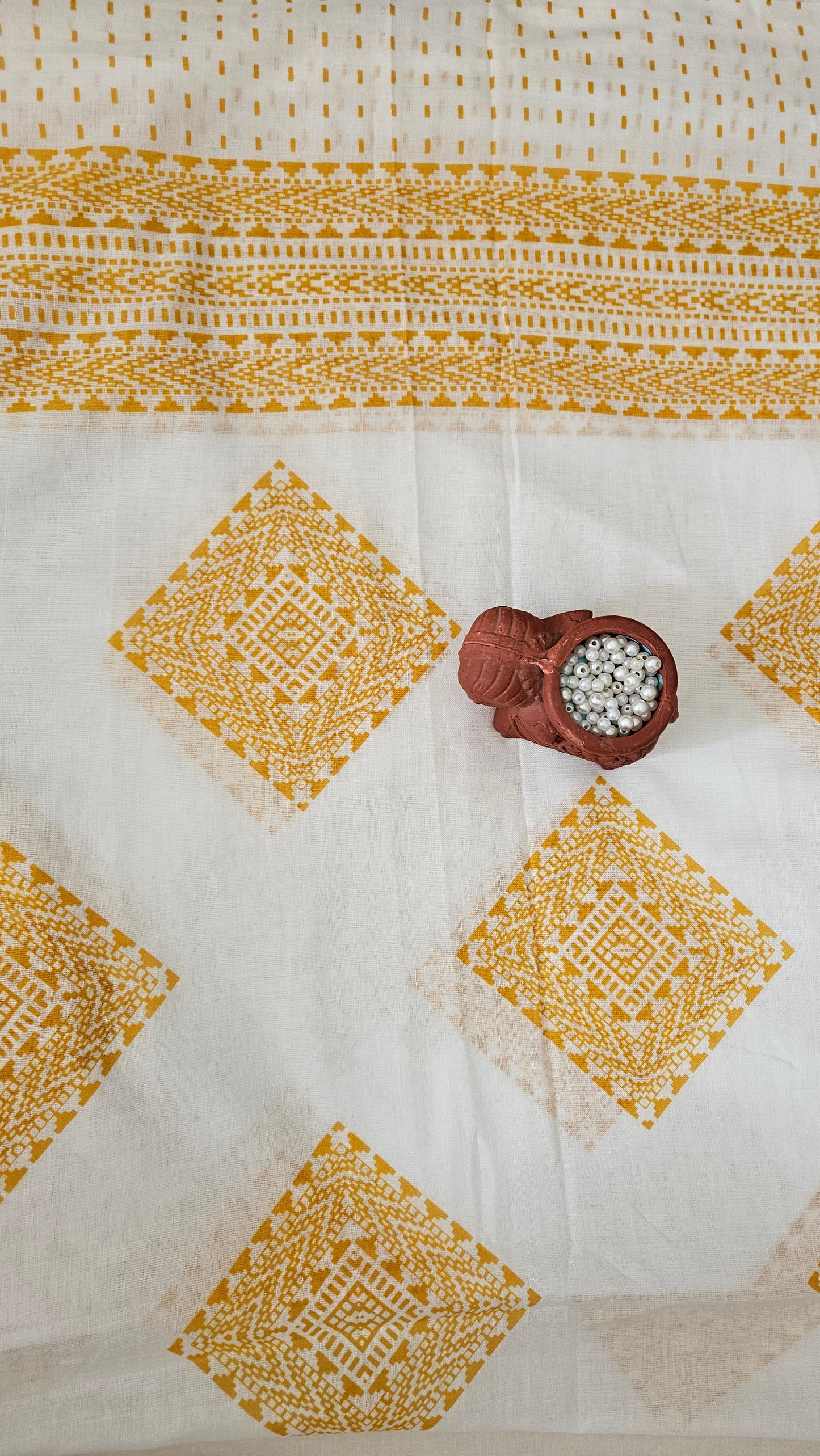 Mustard chikankari cotton suit