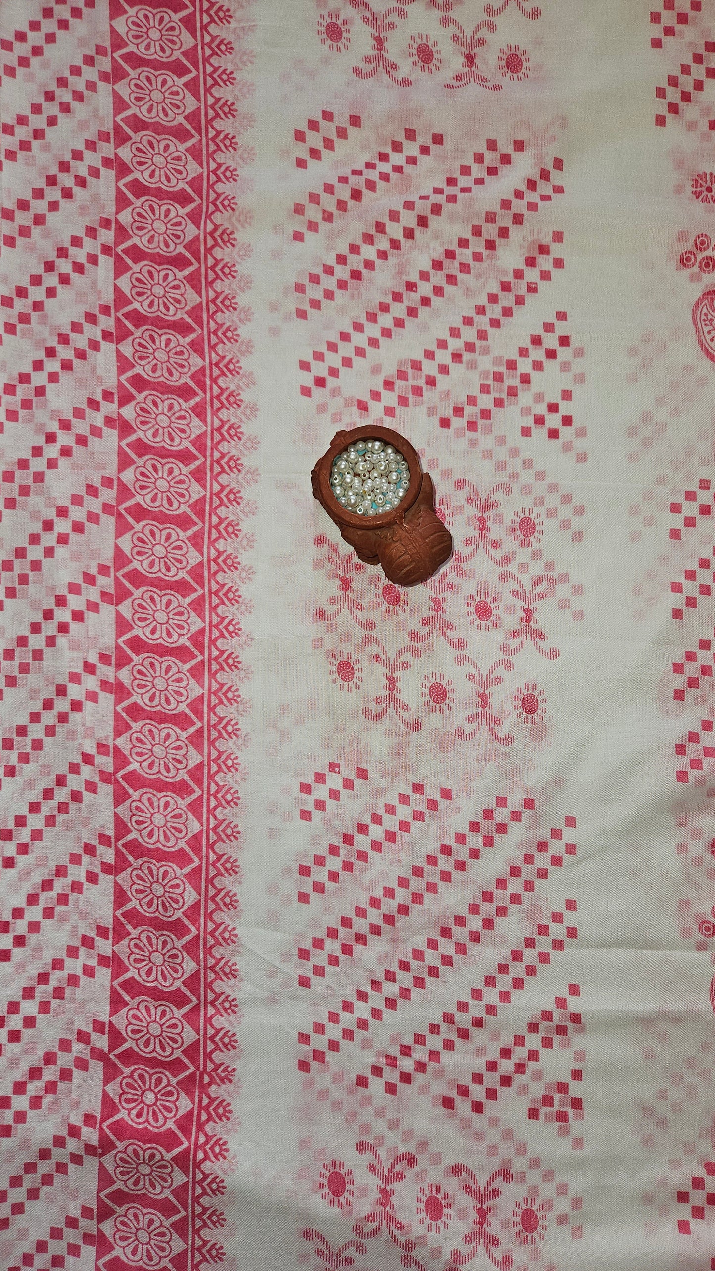 Pink chikankari cotton suit