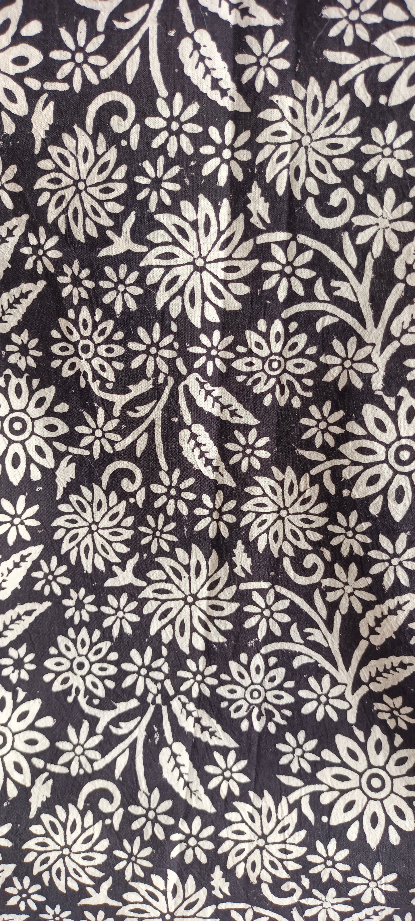 Black'n'white bagh print cotton kurta.