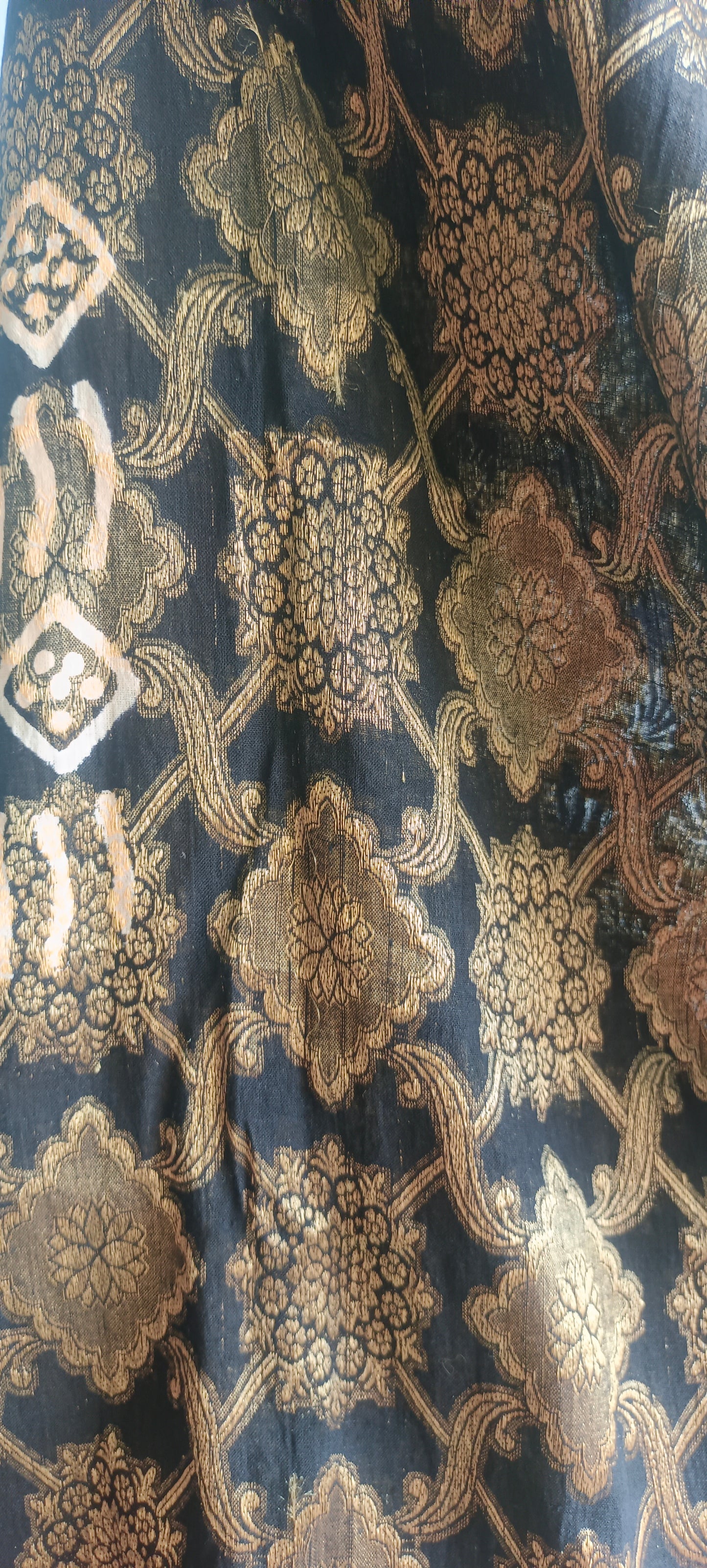 Black'n'white kalamkari block print cotton  suit.